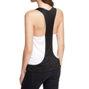 Color Block Drape Neck T-Back Tank